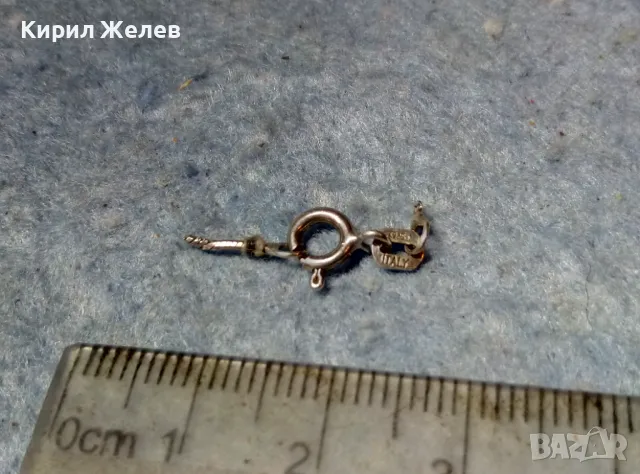 СТАРА СРЕБЪРНА ЗАКОПЧАЛКА За КОЛИЕ ВЕРИЖКА ГРИВНА СРЕБРО 925 ITALY КАРАБИНКА За СИНДЖИРЧЕ 49901