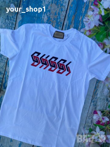 мъжка тениска в бяло Gucci, снимка 1 - Тениски - 38150442