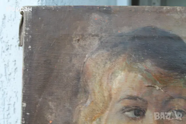 Стар портрет маслени бои, снимка 2 - Антикварни и старинни предмети - 47895284