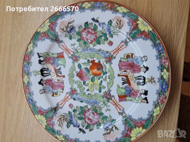 Китайска чиния китайски порцелан, снимка 1 - Антикварни и старинни предмети - 38411020