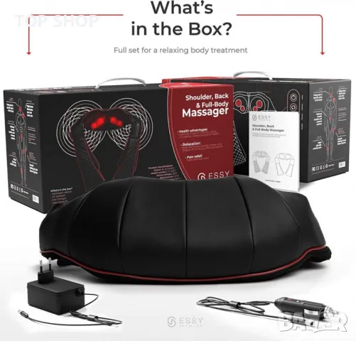 Шиатсу масажор Essy Pain Relaxing Shiatsu Massag, снимка 2 - Масажори - 49157134