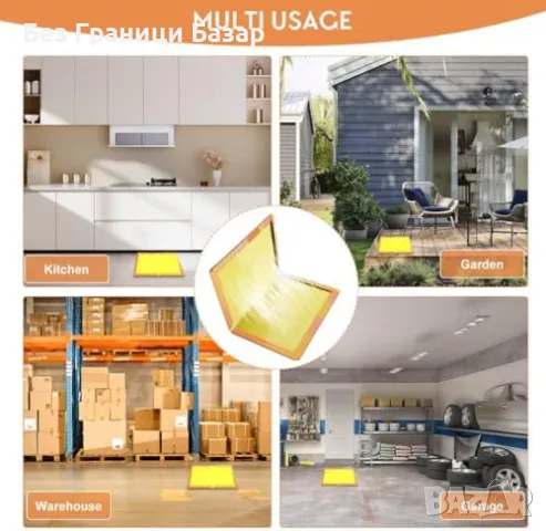 Нови Силно лепящи подложки за насекоми и вредители 4 броя капани за дома и градината, снимка 4 - Други стоки за дома - 48536849