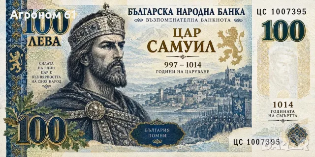 Комплект възпоменателни банкноти Цар Самуил 50 и 100 лева