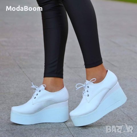 Стилни кожени обувки на платформа , снимка 3 - Дамски ежедневни обувки - 42833058