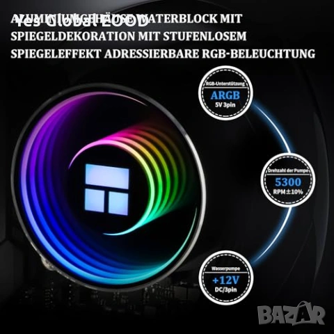Thermalright Frozen Notte 240 Black ARGB AIO водно охлаждане, снимка 4 - Друга електроника - 53174642