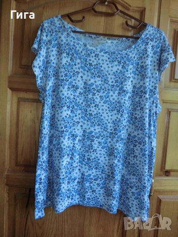 Тениска на сини цветя НМ, снимка 2 - Тениски - 36860123