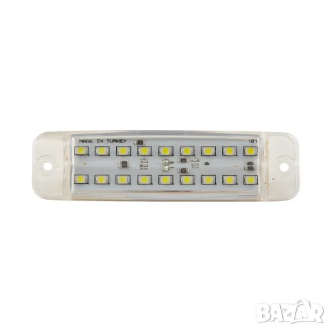 LED габарит 18 LED 100 mm 12-24V с бяла светлина