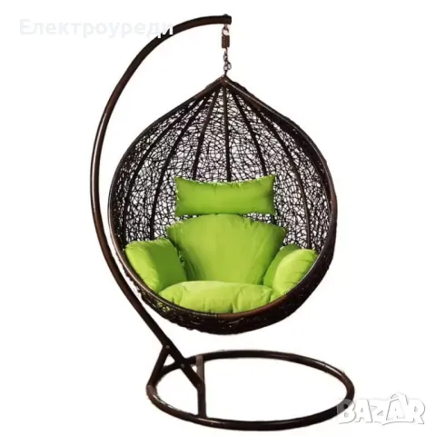 Висящ Ратанов стол - Градинска Водоустойчива Люлка Comfort до 200кг, снимка 3 - Други стоки за дома - 49195022