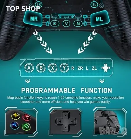 Нов Безжичен контролер джойстик за Nintendo Switch Lite OLED игри геймър, снимка 4 - Nintendo конзоли - 49804756