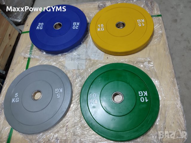 Чисто нови бъмпер тежести, дискове ф50 от 5 кг, 10 кг, 15 кг, 20 кг