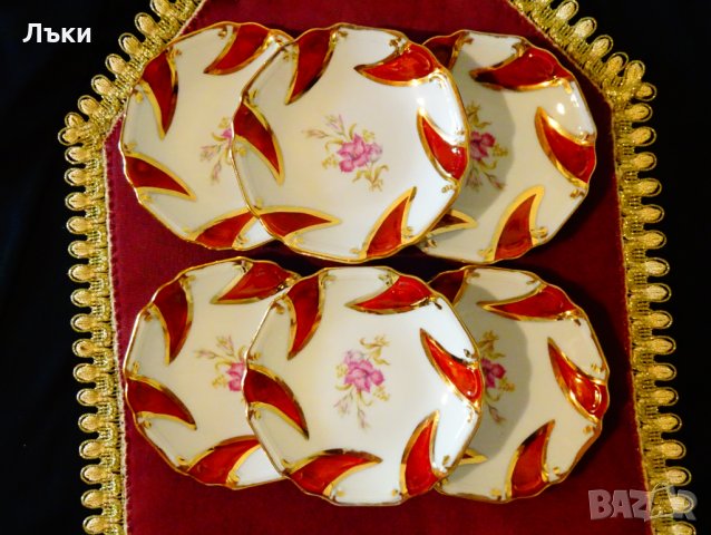 Баварски порцелан,злато,чиния,купичка. , снимка 7 - Антикварни и старинни предмети - 30248045