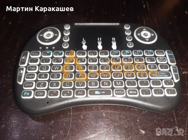 Безжична мини клавиатура с мишка-пад + осветление, снимка 3 - Друга електроника - 31861320