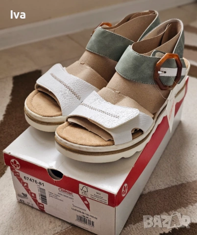 Нови Rieker сандали на платформа, 42 рр, снимка 5 - Сандали - 54078123