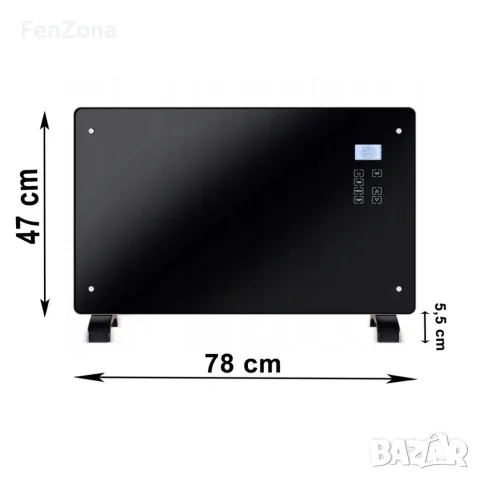 Електрически конвектор Heltes 2000W с LCD дисплей и седмично п, снимка 3 - Отоплителни печки - 56084179