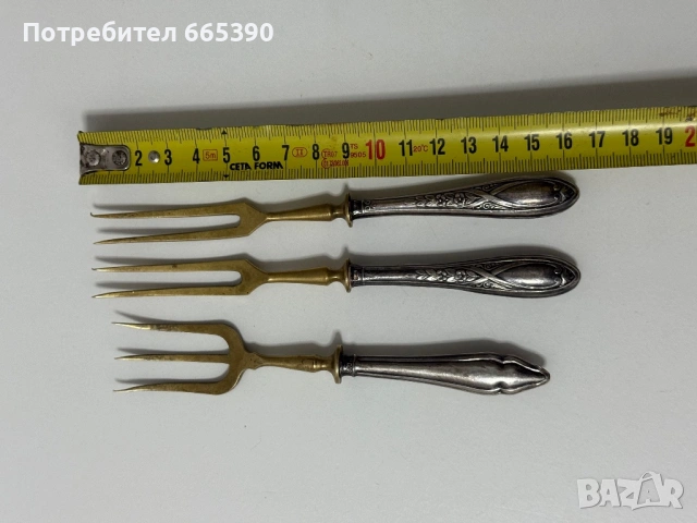 Сребърни вилици , снимка 3 - Антикварни и старинни предмети - 53340780