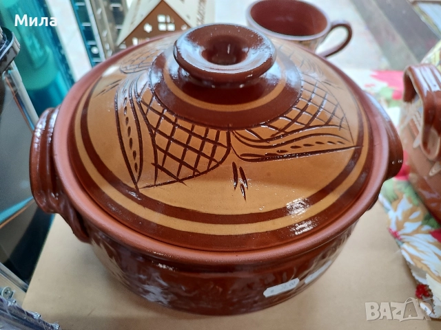 Глинен гювеч 11 литра, снимка 7 - Съдове за готвене - 51658486