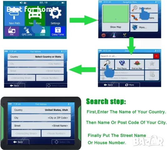 GPS навигатор за кола 256-16GB 7"NAVRAF , снимка 4 - Аксесоари и консумативи - 48174746