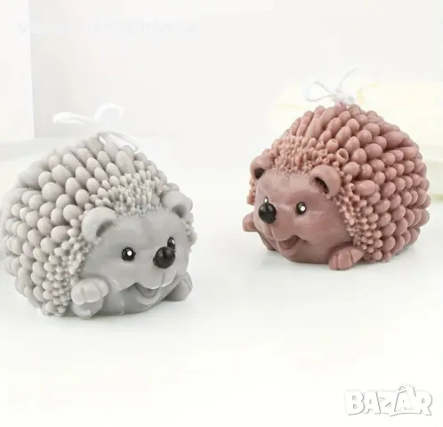 3D таралеж таралежче Силиконов молд форма калъп за свещи гипс сапун , снимка 3 - Форми - 48448372