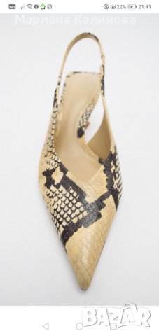 Обувки Zara естествена кожа, снимка 8 - Дамски обувки на ток - 40490825