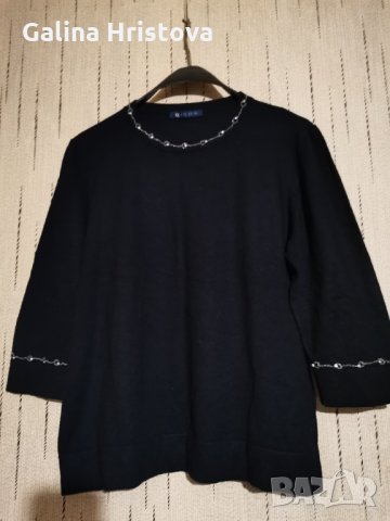 ЕЛЕГАНТНА БЛУЗА С ДЕКОРАЦИЯ РАЗМЕР XL, снимка 3 - Блузи с дълъг ръкав и пуловери - 30625435