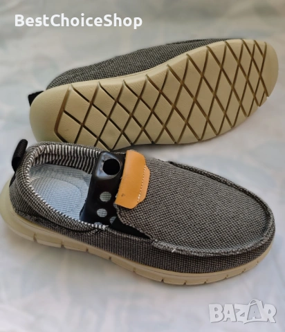 Мъжки обувки без връзки с нехлъзгащи стелки, леки, дишащи - Сиви, снимка 3 - Ежедневни обувки - 53255261