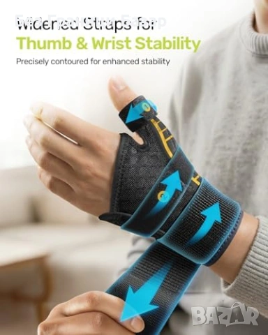 Нова Ортеза за палец с шини L/XL за лява и дясна ръка Стабилизираща шина при артрит, снимка 4 - Други - 54132880