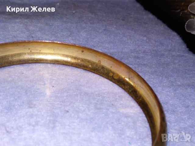 ЗЛАТИСТА СТИЛНО ОРНАМЕНТИРАНА ВИНТИДЖ ГРИВНА от НЕРЪЖДАЕМА СТОМАНА 26574, снимка 5 - Гривни - 40833056