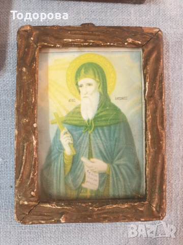 Лот 4- стари домашни икони -  5 броя, снимка 6 - Антикварни и старинни предмети - 44629366