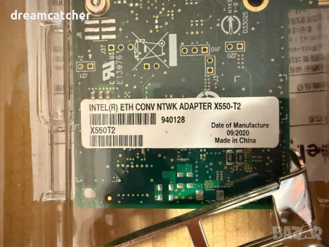Оригинален Intel Ethernet X550-T2 2-Port 10Gb NIC - 2-ву портов адаптер, снимка 3 - Мрежови адаптери - 54141613