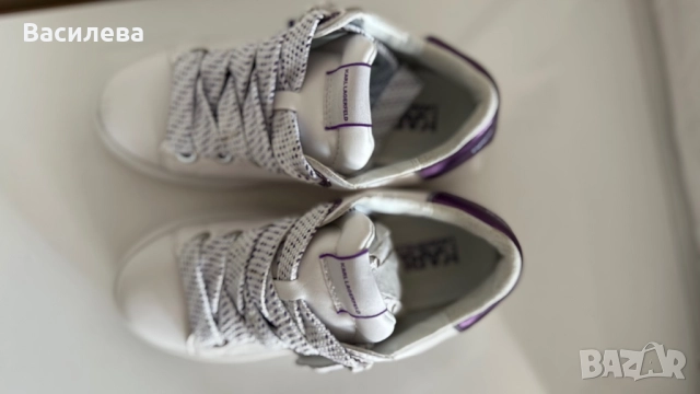 ПРОМО!!! Karl Lagerfeld бели кецове, снимка 5 - Кецове - 50488650