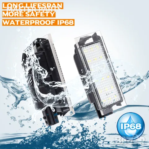 LED плафони заден регистрационен номер Mercedes Opel Nissan Renault Dacia, снимка 7 - Части - 47696597