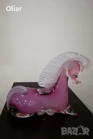 Арт фигурка от стъкло на кон,, снимка 2 - Статуетки - 49329247