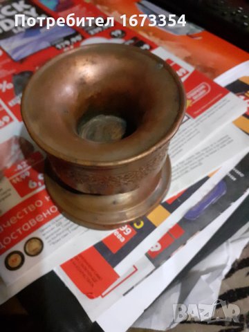 Меден свещник, снимка 5 - Антикварни и старинни предмети - 30793281