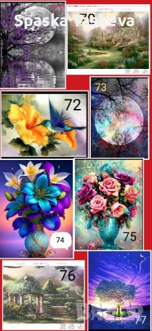 Диамантени комплекти за цялостно лепене. , снимка 9 - Гоблени - 50405174