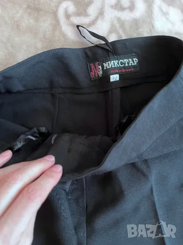 Черен дамски панталон с широки крачоли, снимка 7 - Панталони - 47733540