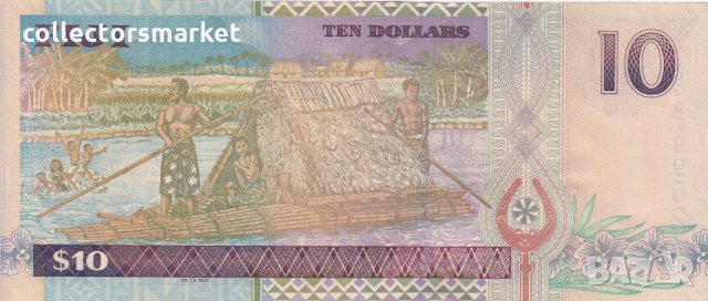 10 долара 2002, Фиджи, снимка 2 - Нумизматика и бонистика - 34388548