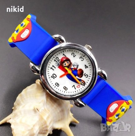 Супер Марио Super Mario силиконова верижка детски ръчен часовник , снимка 11 - Детски - 26214601