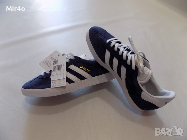 нови кецове adidas gazelle сникърси маратонки обувки мъжки дамски сини оригинални велурени номер 42, снимка 2 - Кецове - 44168294