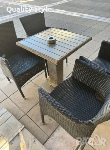 Маси от изкуствен ратан за заведение, балкон  и градина, снимка 2 - Маси - 51111946