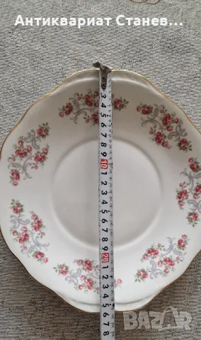 Прекрасно плато/поднос с дръжки от костен порцелан на Gainsborough ( 🏴󠁧󠁢󠁥󠁮󠁧󠁿,Англия)

, снимка 7 - Антикварни и старинни предмети - 50143340