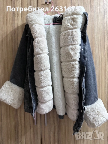 Зимно дънково Яке, снимка 2 - Якета - 54271152