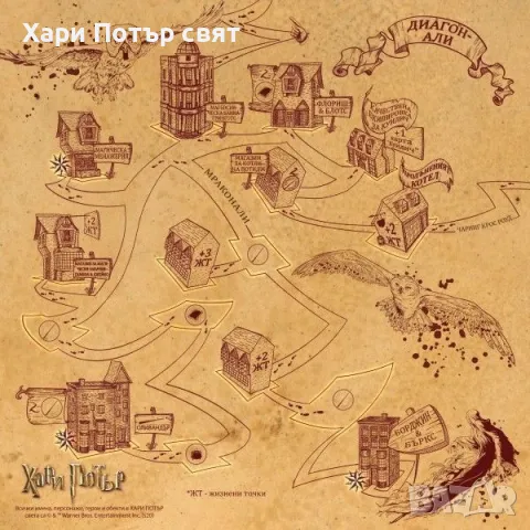 Настолна игра Хари Потър: Една година в Хогуортс, снимка 2 - Настолни игри - 47492639