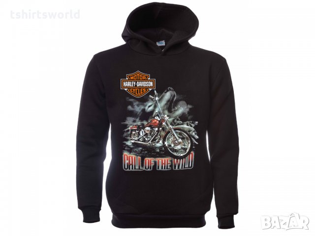Нов мъжки суичър с дигитален печат Motor Harley Davidson Cycles - Call of the wild, снимка 6 - Суичъри - 31572939