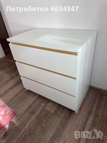 MALM скрин с 3 чекмеджета, снимка 2 - Скринове - 52452961