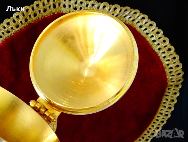 Бронзова кана,дебела позлата,барок. , снимка 3 - Антикварни и старинни предмети - 51556220