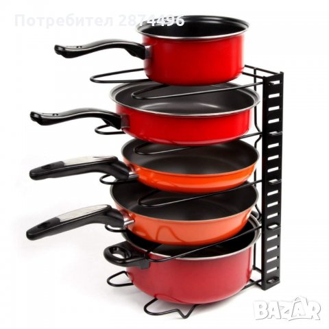 2993 Кухненски органайзер за тенджери и тигани, снимка 9 - Аксесоари за кухня - 35356745