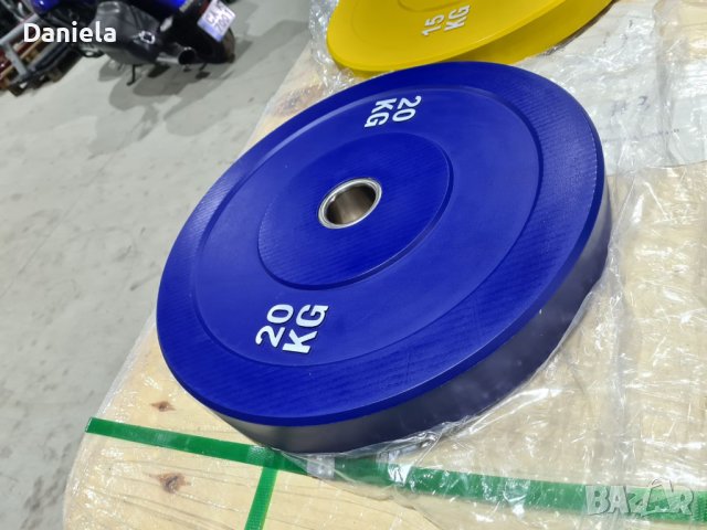 НОВИ Олимпийски свободни Bumper Тежести 5,10,15,20 кг