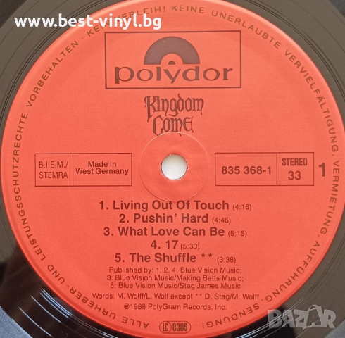 Грамофонна Плоча (Kingdom Come - Kingdom Come), снимка 3 - Грамофонни плочи - 52697549