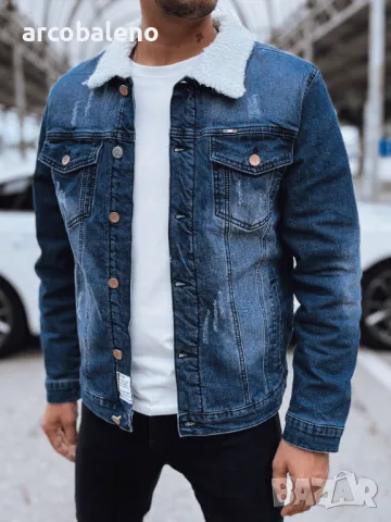 Мъжко изолирано дънково яке, 4цвята , снимка 2 - Якета - 47781394