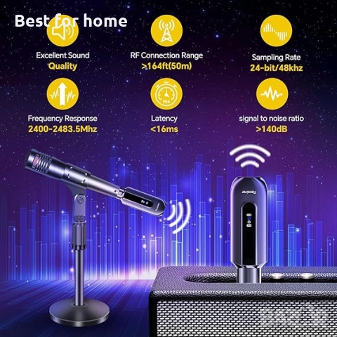 2.4 Ghz безжичен микрофонен предавател-приемник, XLR, снимка 3 - Микрофони - 51665994